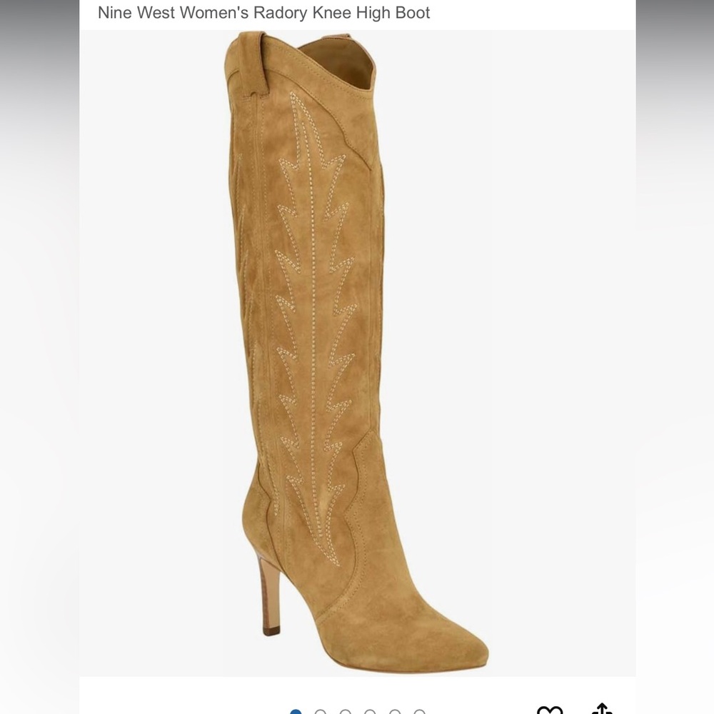 Tan Suede Knee-High Women's Boots